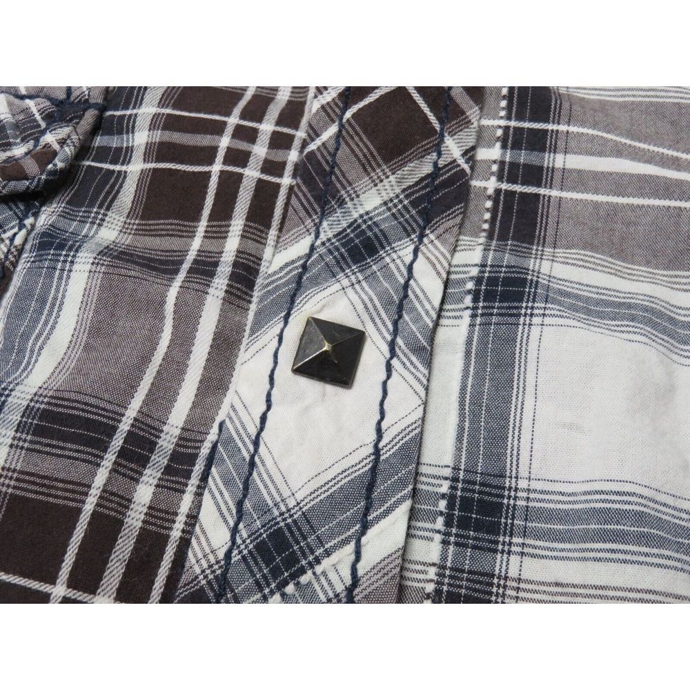 Mens Buckle Black BKE Plaid Size XL Slim Long Sleeve Button‎ Front Snap Buttons - Picture 11 of 14